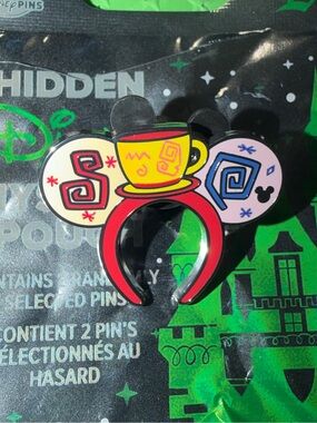 New 2026 Disneyland Wave A Hidden Mickey Pin Mad Tea Party Teacup Ear Headband